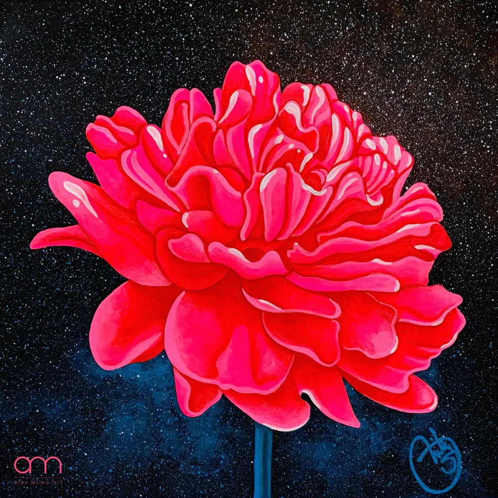 “Supernova” - 30 x 30 cm; acrylic paint on paper;