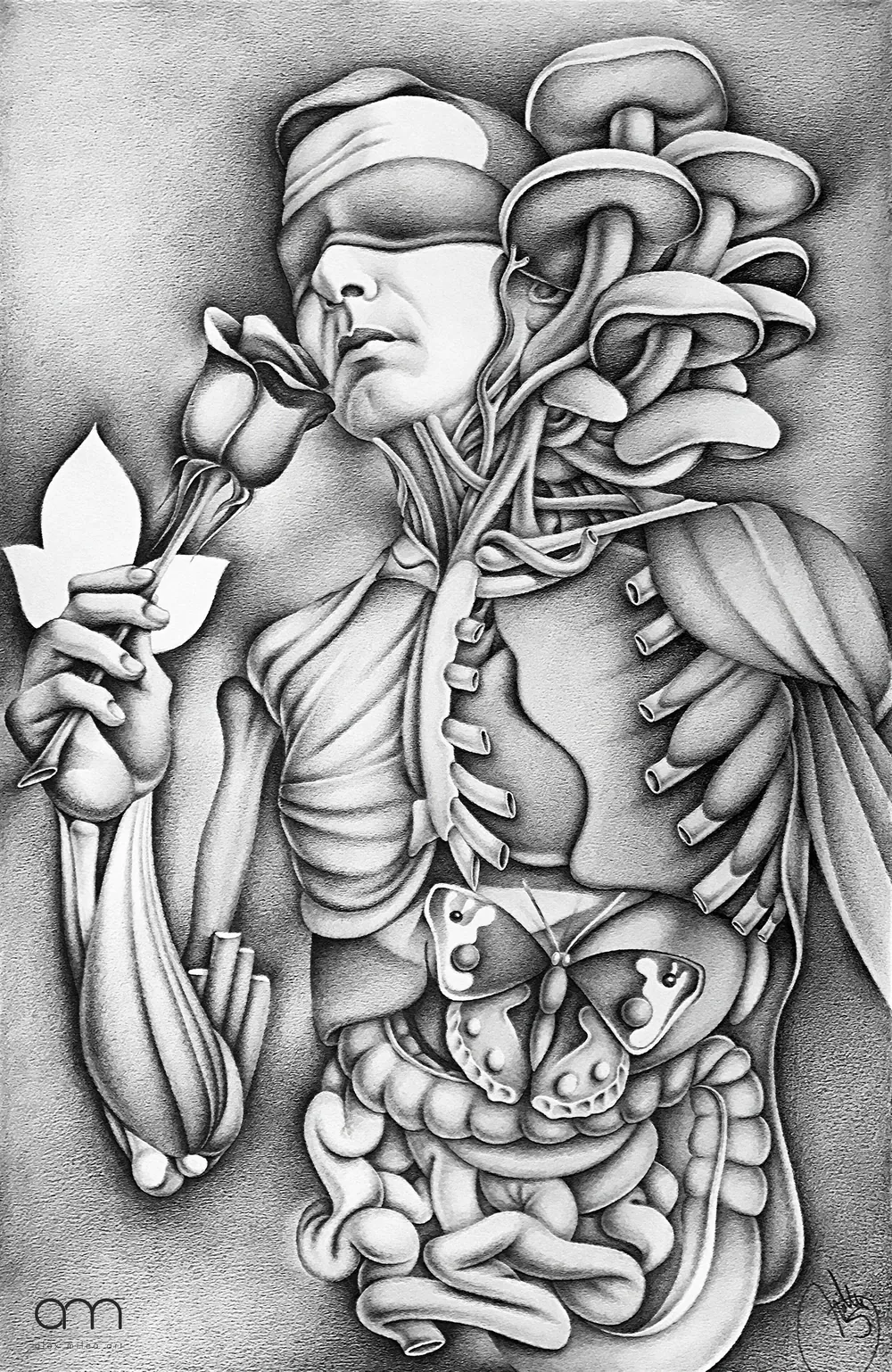 “Lost Feelings” - 32 x 50 cm; pencil on paper;