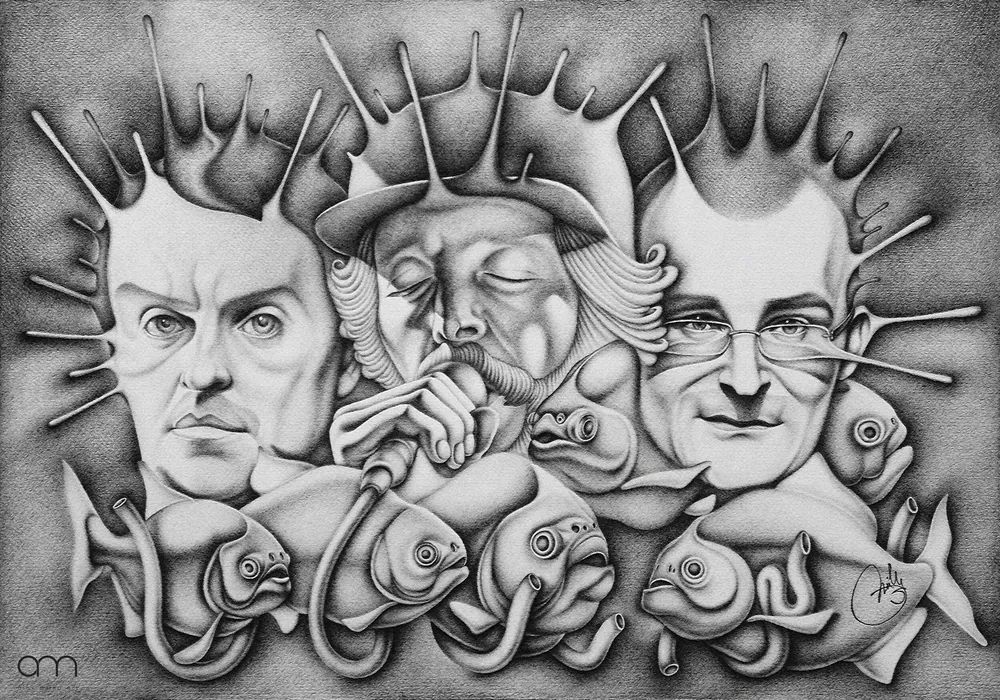 “The Vibration - Suie Paparude” - 60×42 cm; pencils on paper; ~95 hours;