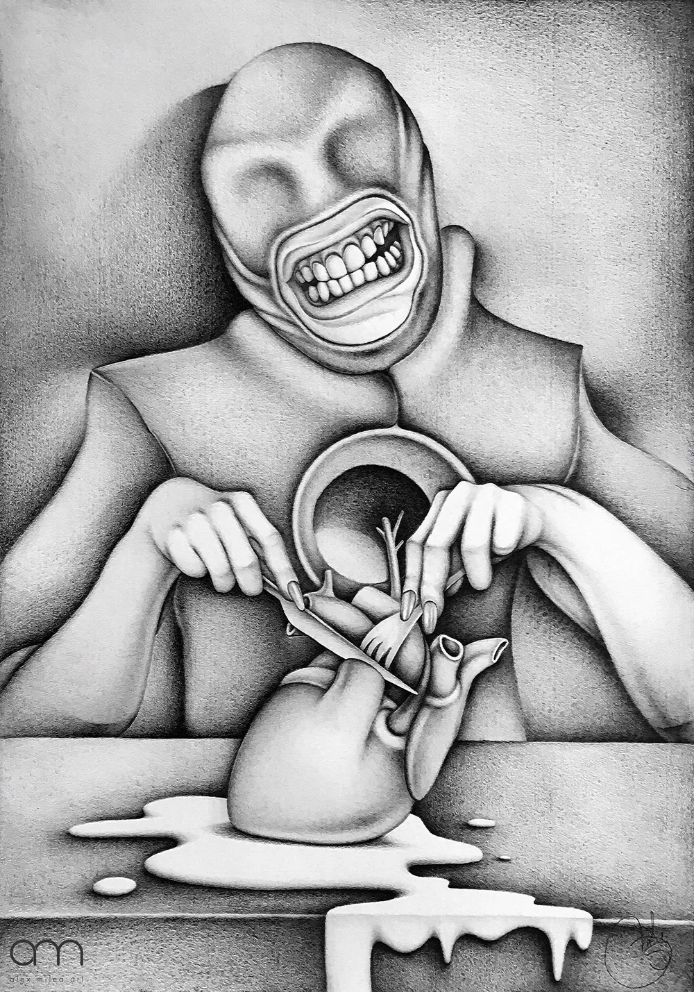 “Food For Your Soul” - 35×50 cm; pencil on paper;