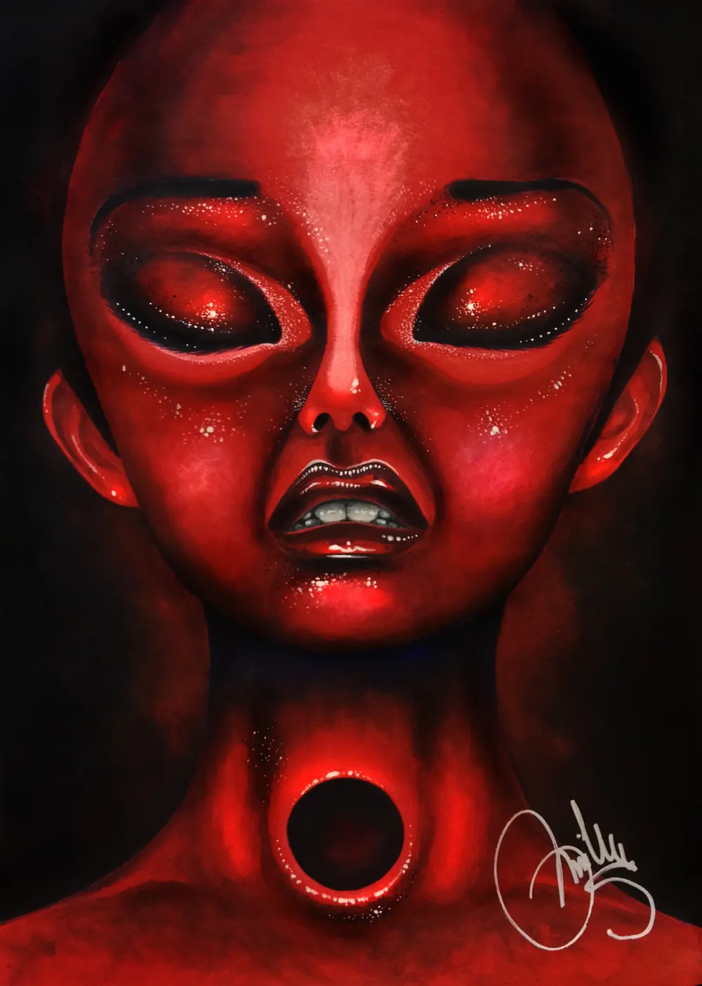 “The Skin I Live In” - 25/36 cm; acrylic paint on paper;