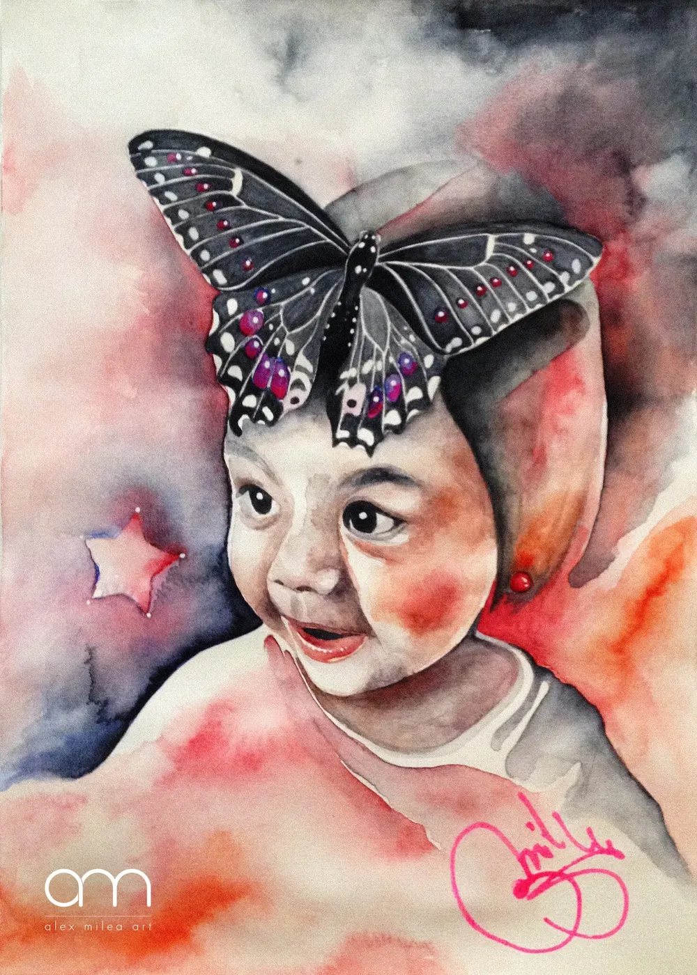 “Stardust” - 25 x 30 cm; watercolor on paper;